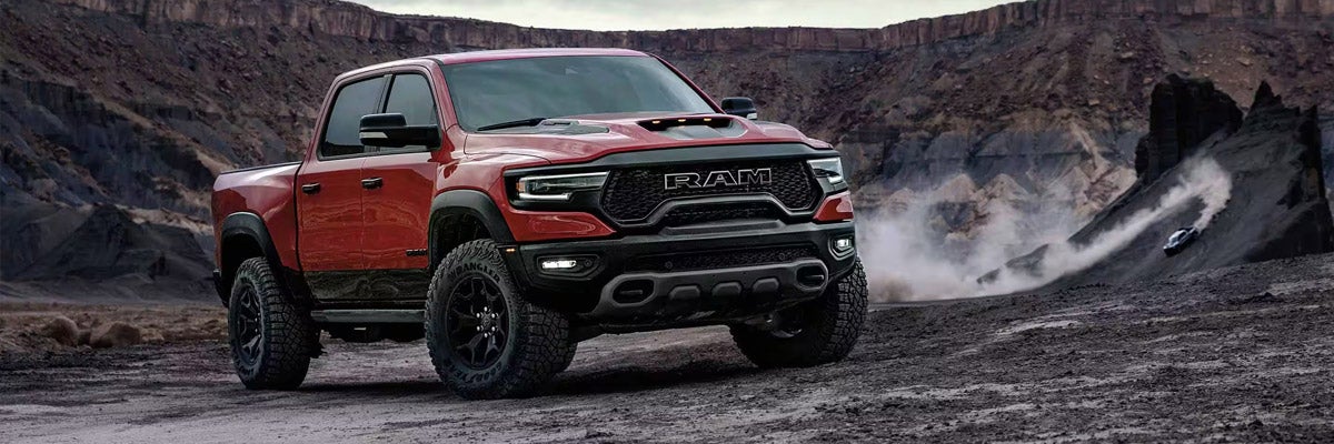 The 2023 Ram 1500 TRX parked off-road